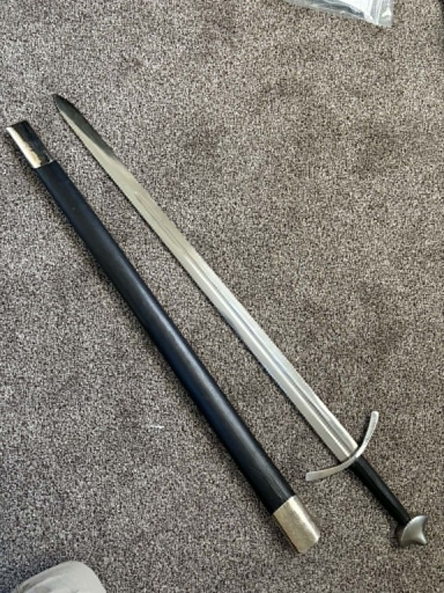 Functional Viking Sword – EN45 Spring Steel Blade w/ Scabbard