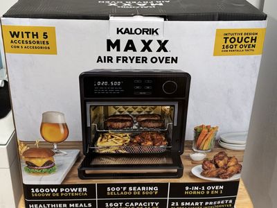 KALORIK MAXX 16QT Digital Air Fryer Oven - 9-in-1, 1600W, 500°F Searing, Touch Control