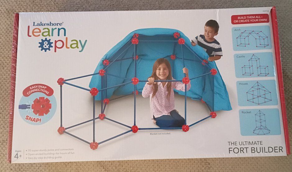Lakeshore Learn & Play The Ultimate Fort Builder Kit - 70 pc Easy-Snap Connections Ages 4+
