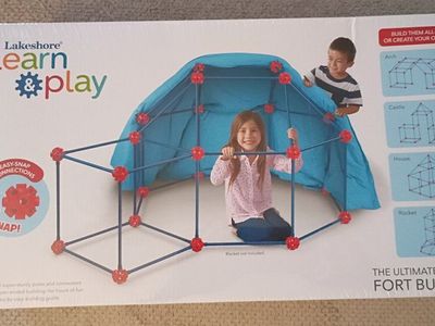 Lakeshore Learn & Play The Ultimate Fort Builder Kit - 70 pc Easy-Snap Connections Ages 4+