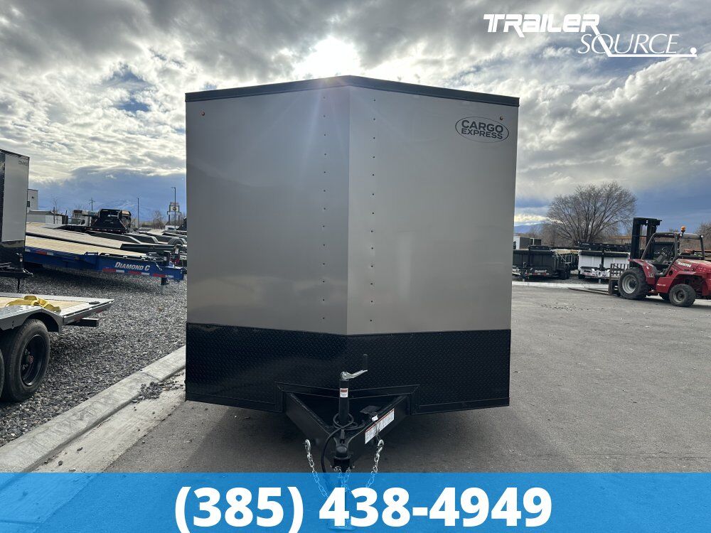8.5x20 Cargo Express EX Series DLX Enclosed Cargo Trailer - 7'0" Interior - 10K GVWR Alloy Wheels, Black Out Package, Spare