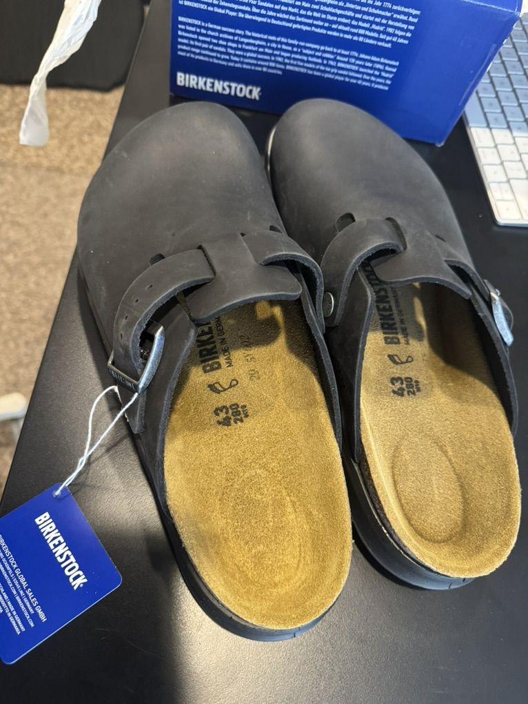 Birkenstock Boston CT, Size 43 (US Men’s 10) Black