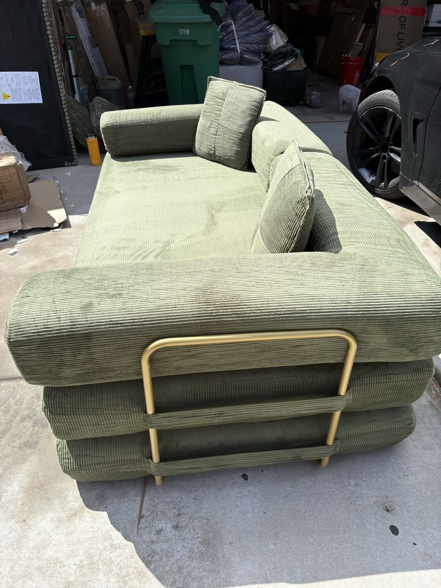 Green Corduroy  4 in 1 Couch