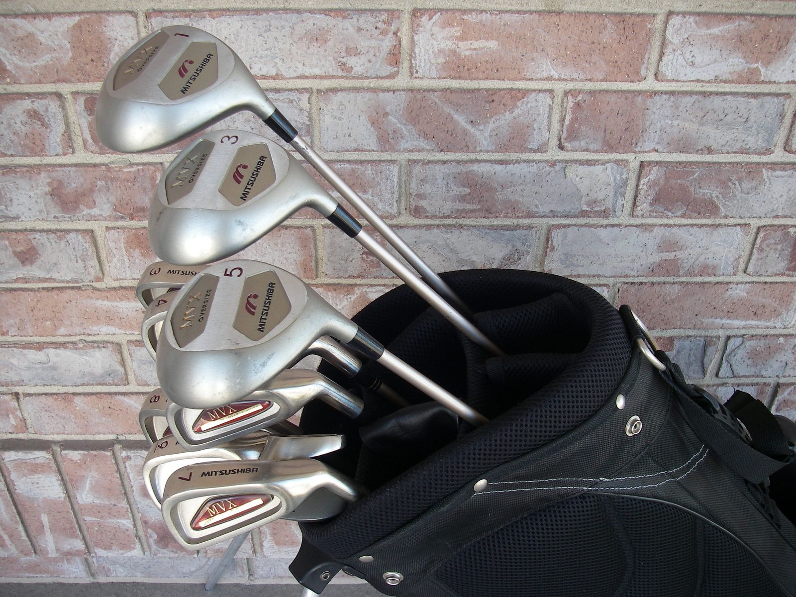WOMENS 13 Piece MITSUSHIBA MVX OS St St Golf Clubs Set, All Graphite, w/ Stand Bag, RH