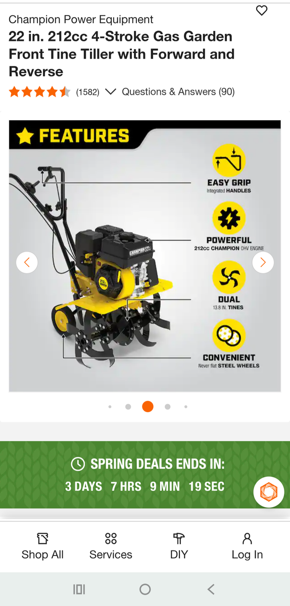 Brand New gas champion tiller