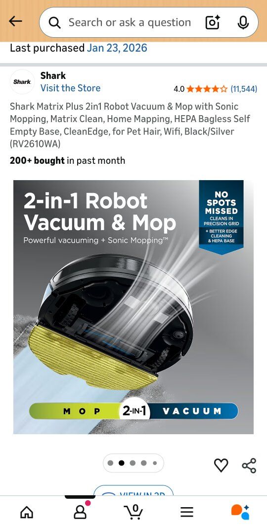 Shark Matrix Plus 2in1 Robot Vacuum & Mop