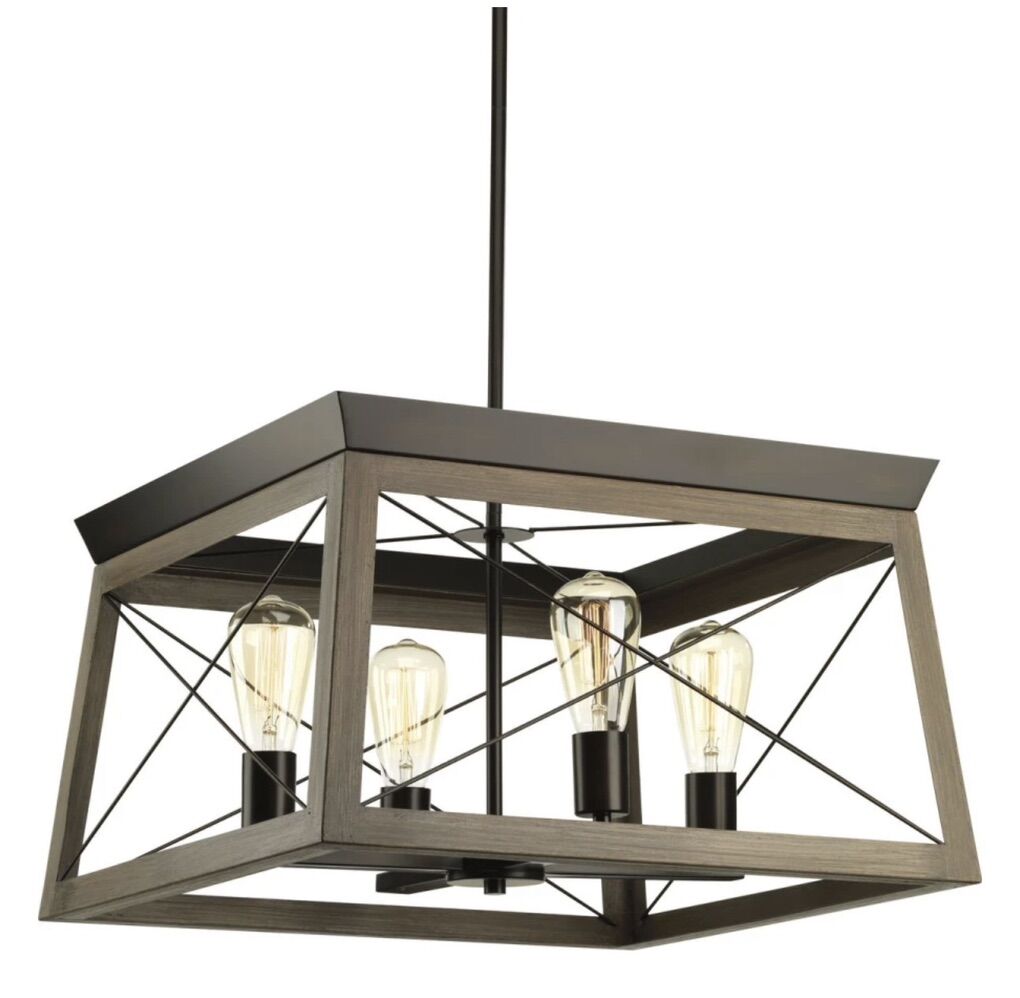 Rustic 4 Light Chandelier Light Fir Sale or Trade