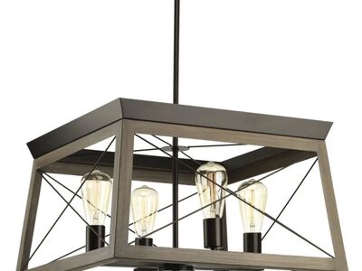 Rustic 4 Light Chandelier Light Fir Sale or Trade