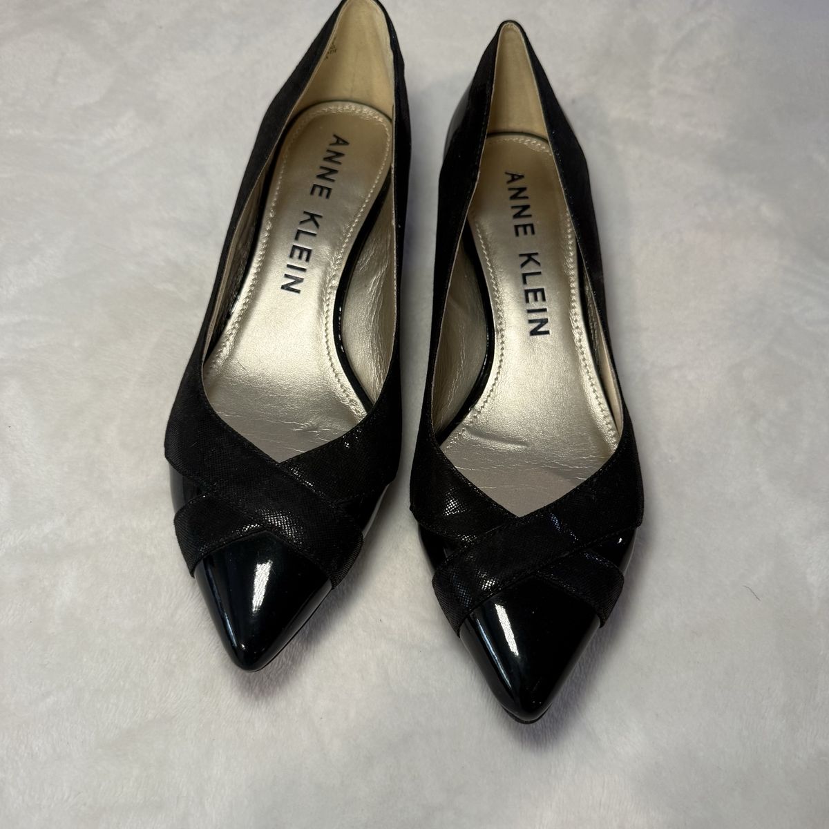 Anne Klein Black Kitten Heel Pumps Women's Size 9.5M