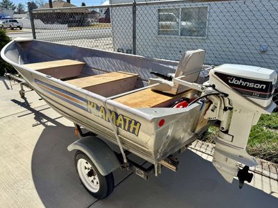 12' Klamath Welded Aluminum Boat w/Johnson 15HP