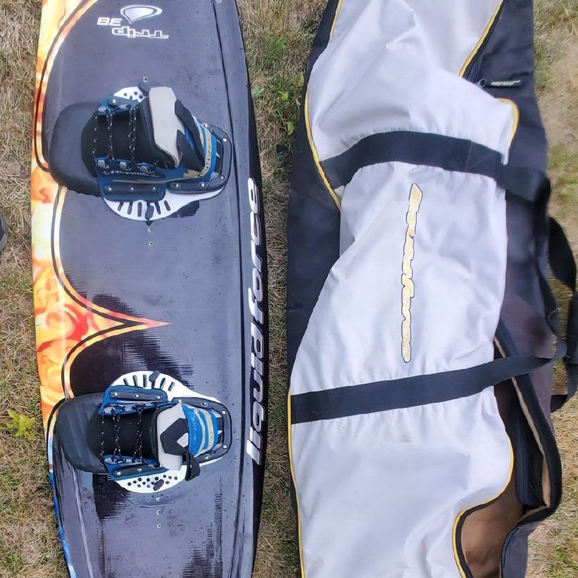 Wakeboard with boots and bag