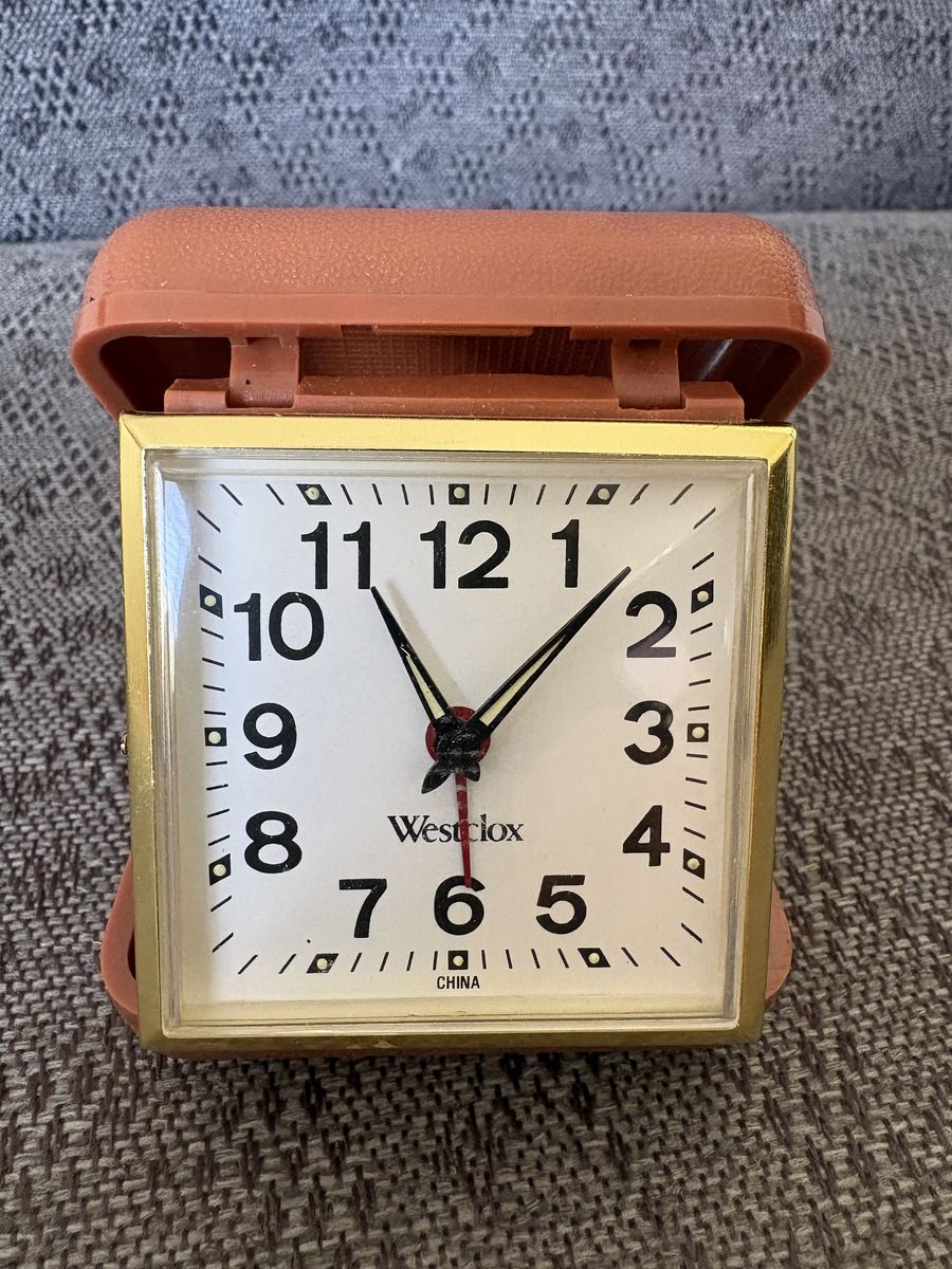 Vintage Westclox travel alarm clock