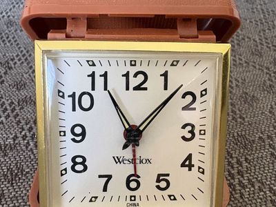 Vintage Westclox travel alarm clock