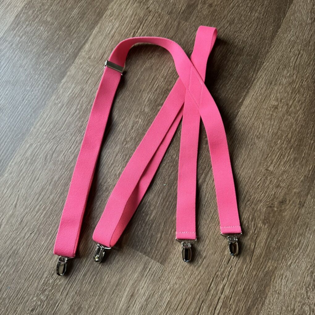 Hot Pink Adult Men’s Suspenders
