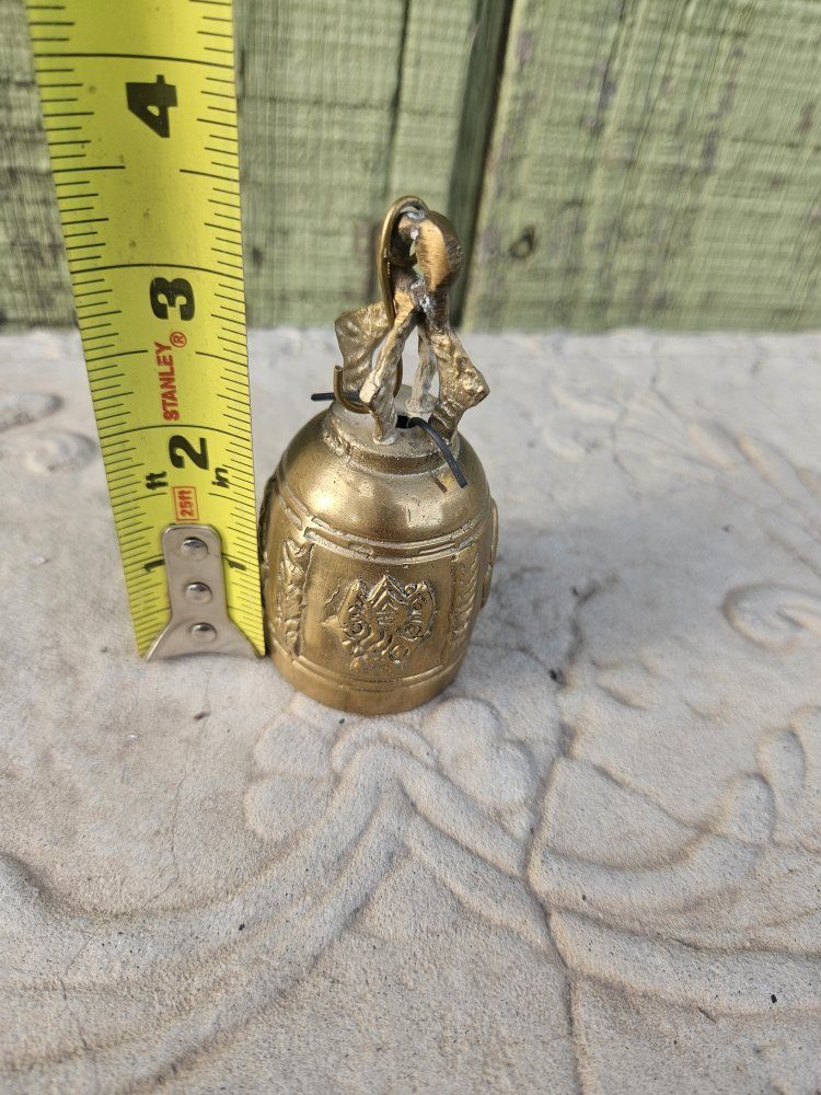 Vintage Brass Small Elephant Bell Collectible 2.25" Tall