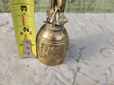 Vintage Brass Small Elephant Bell Collectible 2.25" Tall