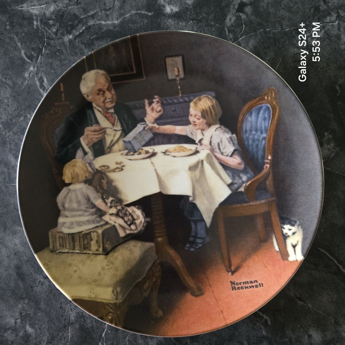 Norman Rockwell Knowles The Gourmet Limited Edition Collector Plate 84-R70-3.9 1985