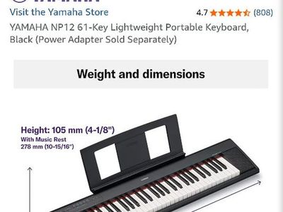 Yamaha piano keyboard