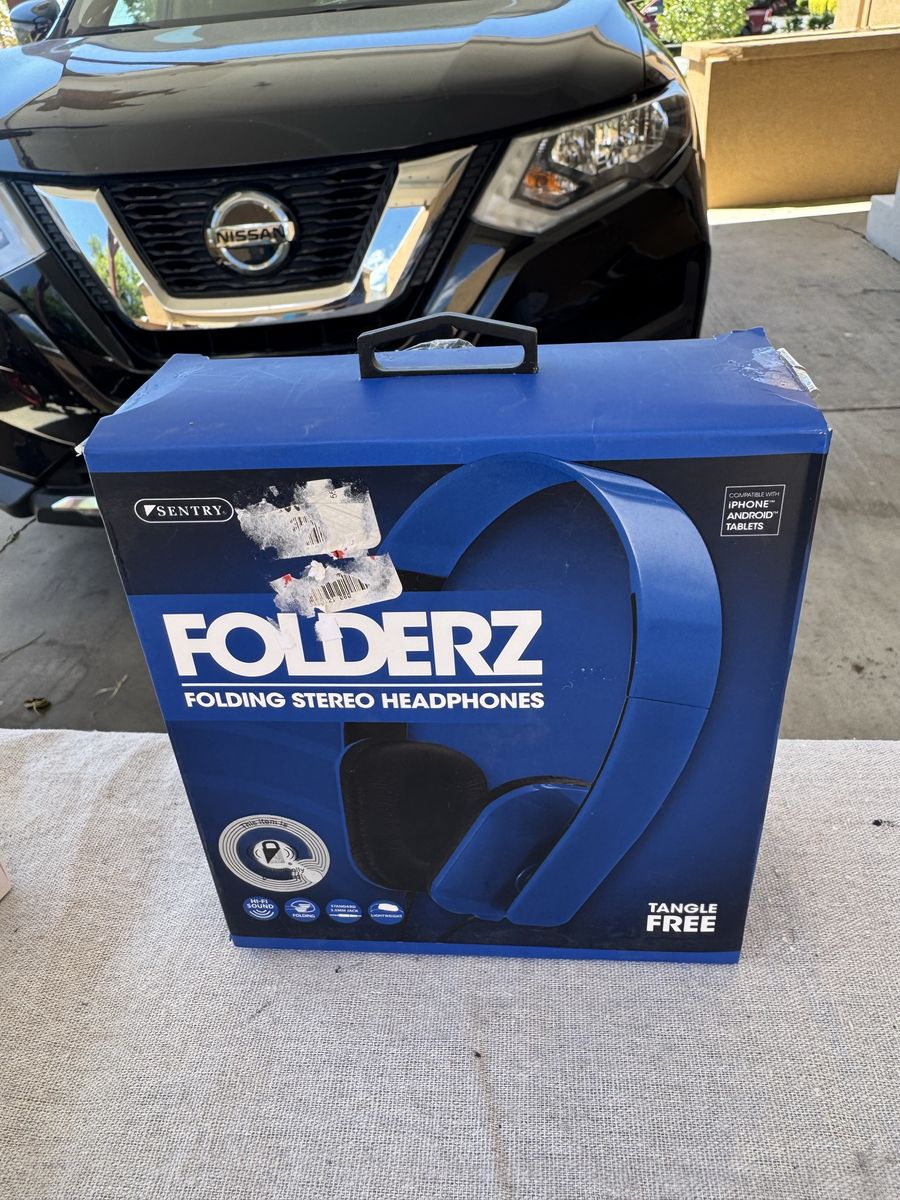 New Sentry Folderz folding stereo headphones