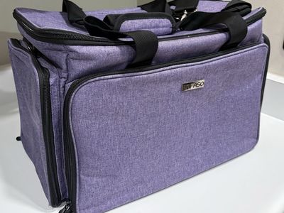BAFASO Large Purple Make up Bag , Organizer Carrying Bag with Padded Dividers