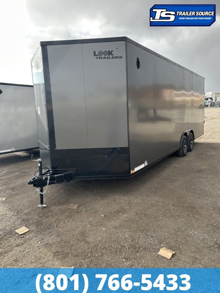 8.5x24 Look Element SE Enclosed Cargo Trailer - 7'6" Interior - 10K GVWR - .080 PolyCor, Alloy Wheels, Black Out Package, Lower