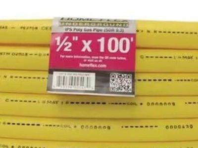 Home-Flex poly gas pipe