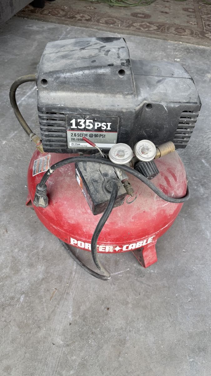 Porter cable compressor. Free