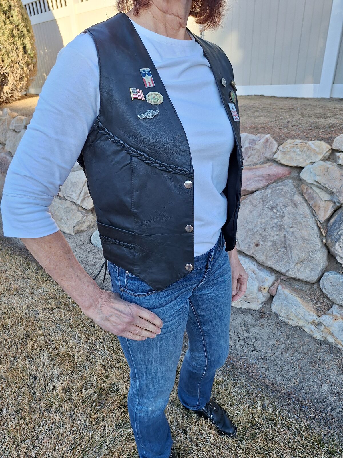 Women's Leather Motorcycle Vest