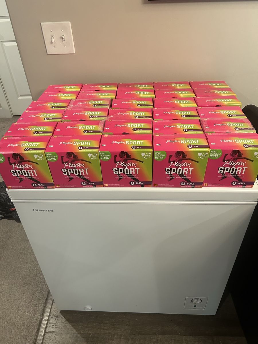 30 Boxes Of Playtex Tampons (36 Per Box)