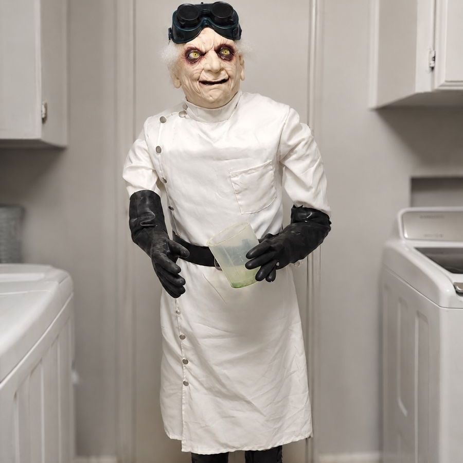 RARE Gemmy Doctor Shivers 6ft Halloween Animatronic Prop – WORKING w/ Mic & Box