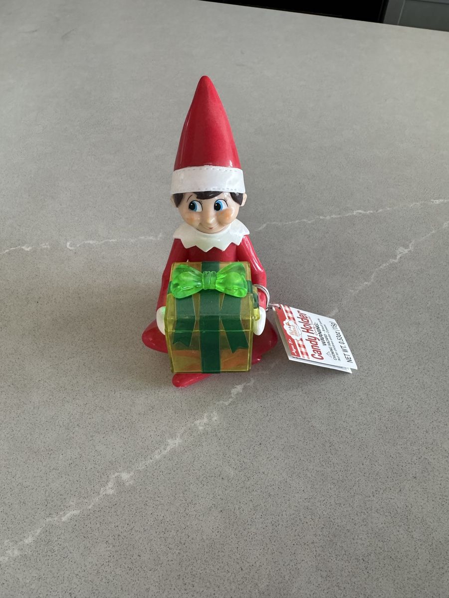Elf on the Shelf Candy Holder, Holiday Christmas Decor, New with Tags