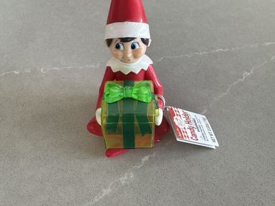 Elf on the Shelf Candy Holder, Holiday Christmas Decor, New with Tags