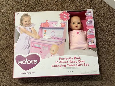 NEW: Adora 10-Piece Baby Doll Changing Table Set
