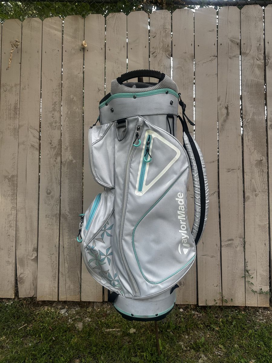 TaylorMade Women's Golf Bag Silver and Teal