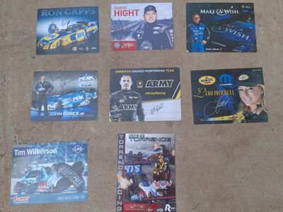 Awesome set of NHRA signed photos 2016 Vegas Drags