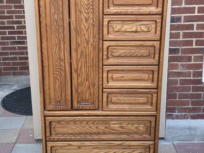 Vintage Oak Chifferobe