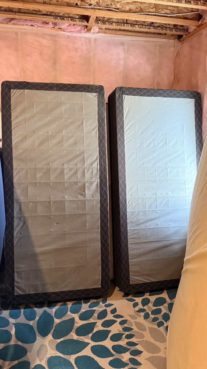 Pair of Used King Size Box Springs for Bed Support