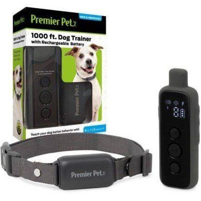 Premier Pet 1000 ft. Dog Trainer with Rechargeable Battery - Remote Training Collar System