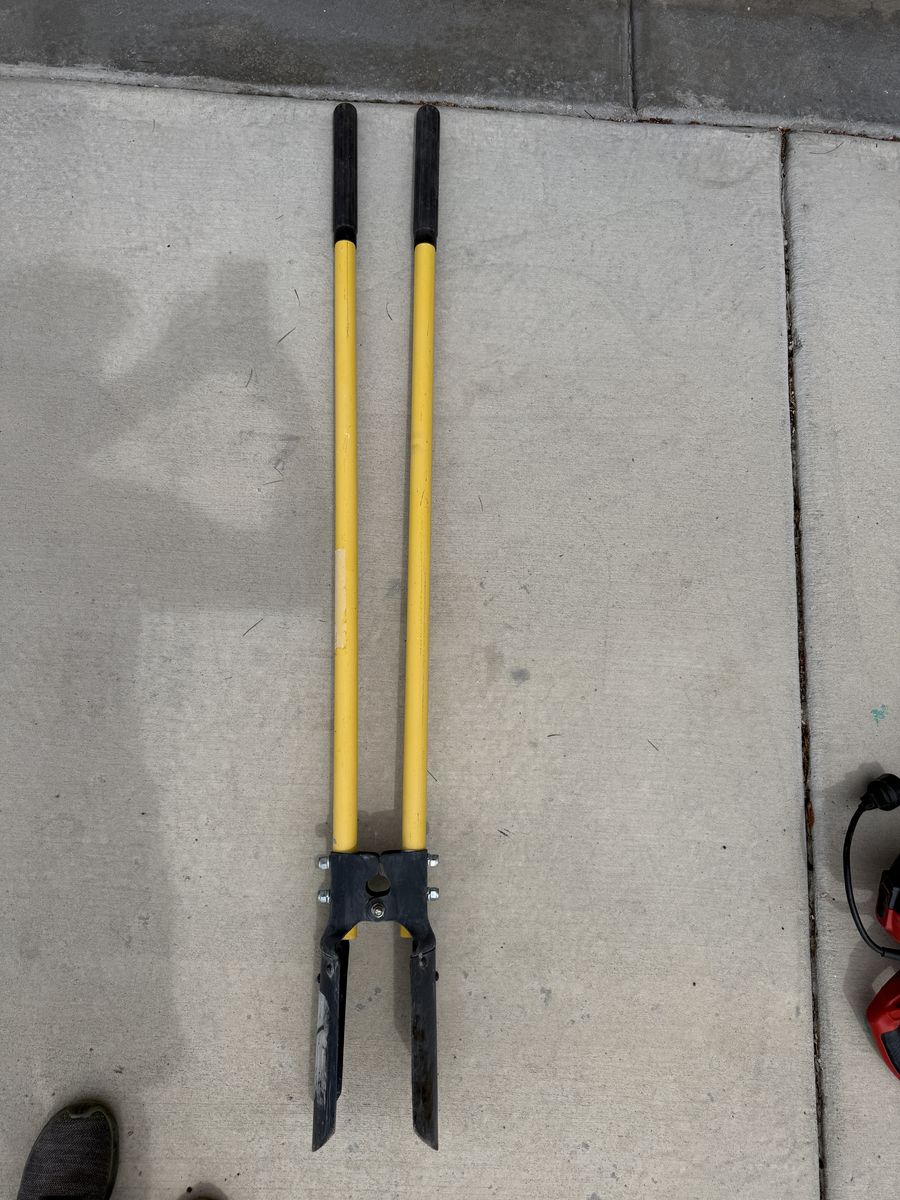 Craftsman Post Hole Digger - Yellow Handles, Black Blades - Manual Earth Auger Tool