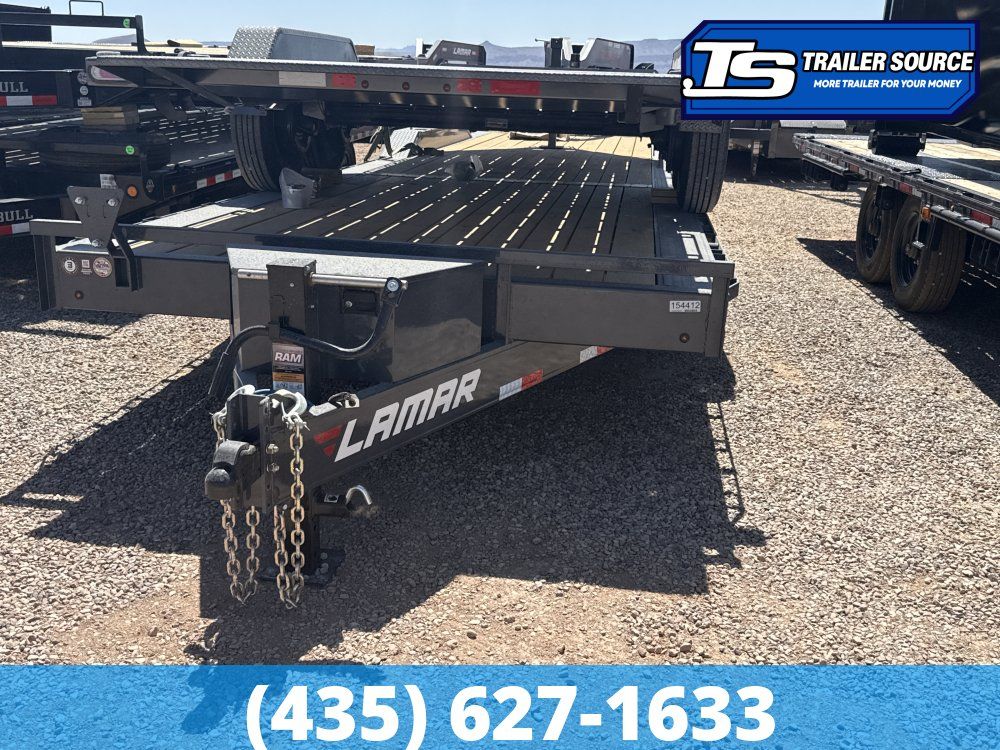 8.5x36 Lamar H8 Wide Body w/ Drive Over fenders Equipment Trailer - 21K GVWR -