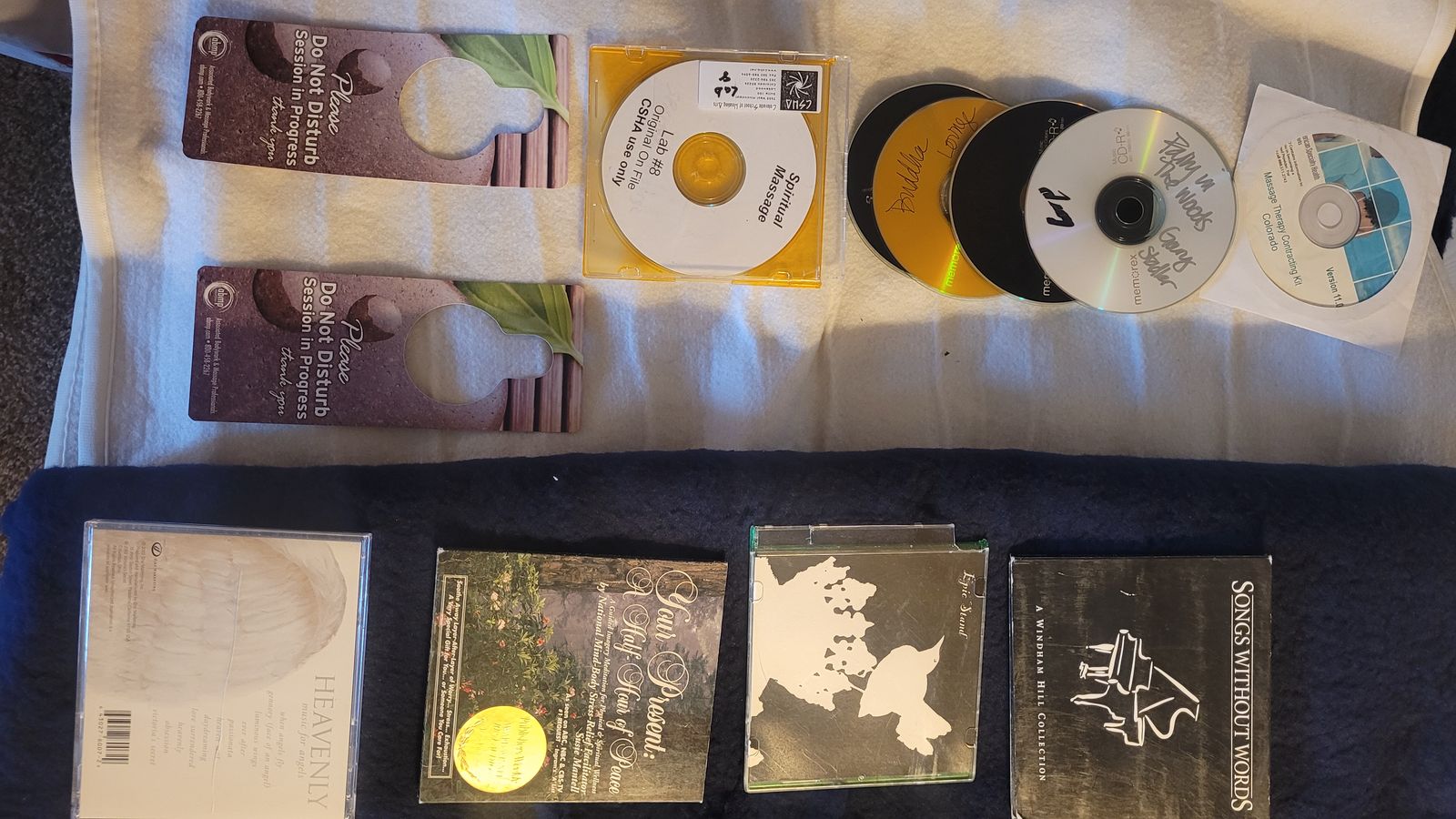 Massage table, chairs and more.