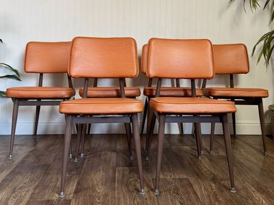 Orange 1963 Mid-Century Modern Nordia Chairs – Set of 6