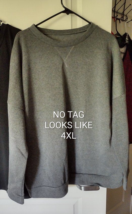 Grey Long Sleeve Sweatshirt - Appears 4XL (No Tag)