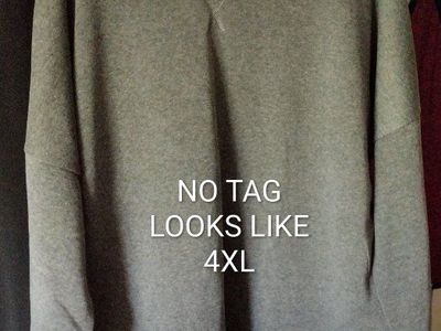 Grey Long Sleeve Sweatshirt - Appears 4XL (No Tag)