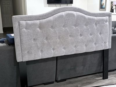 Queen headboard, frame, and box spring