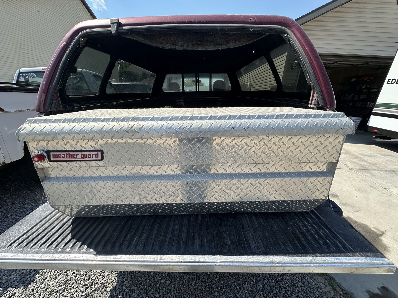 Weather Guard Diamond Plate Aluminum Truck Bed Toolbox