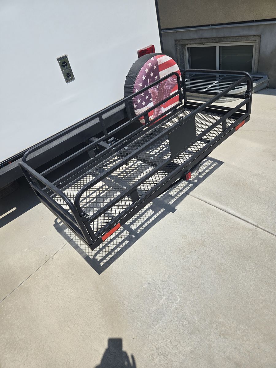 Heavy-Duty Swing-Away Hitch Mounted Steel Cargo Carrier With Waterproof Cargo Carrier Bag  
