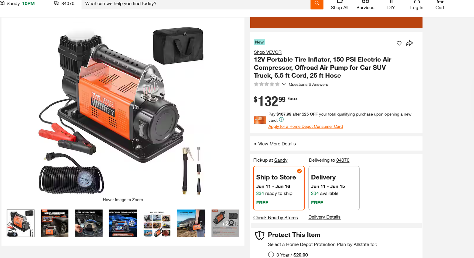 12V Portable Tire Inflator