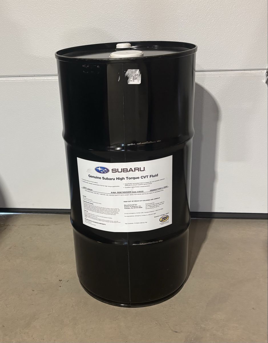 BRAND NEW Factory Sealed 16 Gallon Barrel of GENUINE Subaru High Torque CVT Transmission Fluid