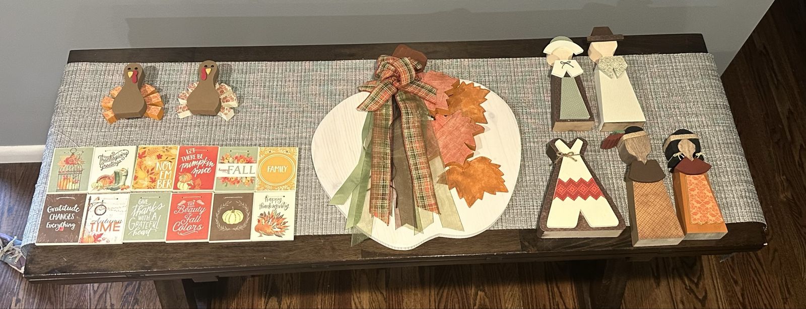 Handmade wood fall/Thanksgiving Decor Set